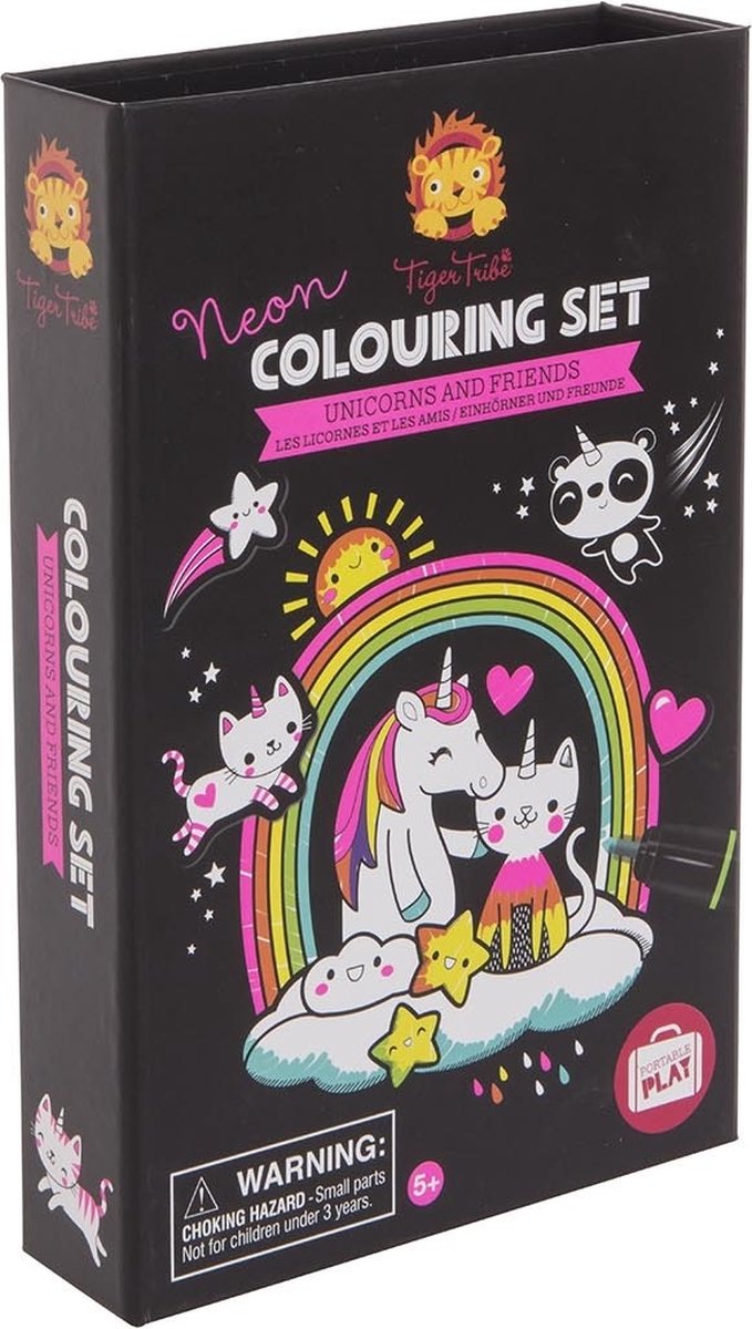 Set de couleurs néon Selecta - licornes et amis