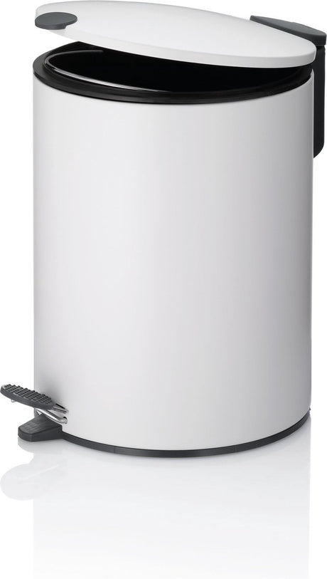 Kela poubelle à pédale, 5 l, blanc - | mat