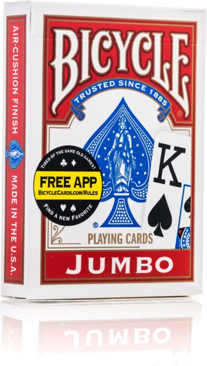 Bicycle rider back 2-pack jumbo index - cartes à jouer premium - poker - originaux