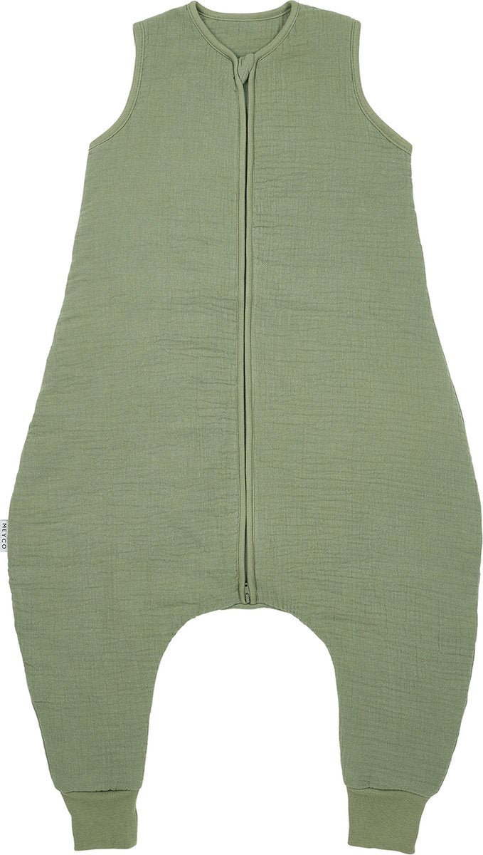Meyco baby uni baby winter sleep salopette pull - hydrophile prélavé - vert olive - 104 cm - 2,0 tog
