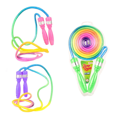 Toi-Toys Corde à sauter aux couleurs arc-en-ciel