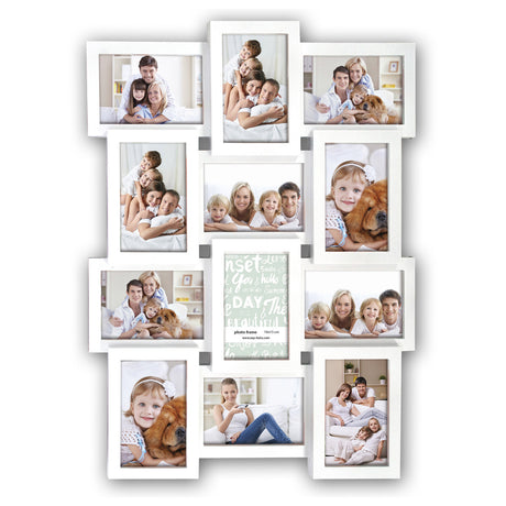 Cadre photo Zep pi01917 blanc pour 12 photos