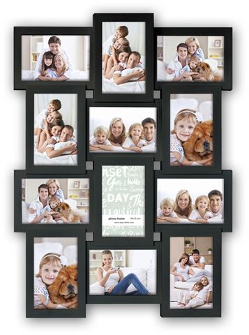 Cadre photo Zep pi02584 noir pour 12 photos