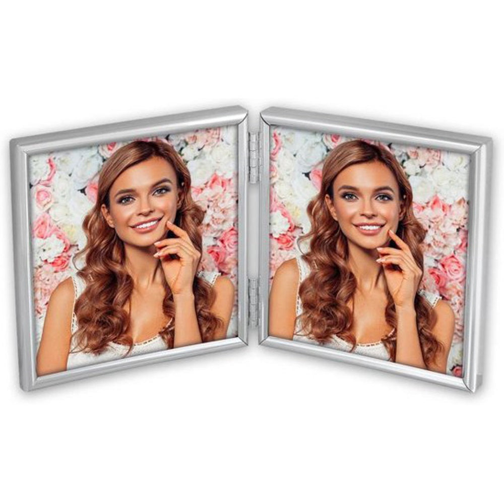 Cadre photo Zep 120ds01-44 argent 2x 10x10 cm