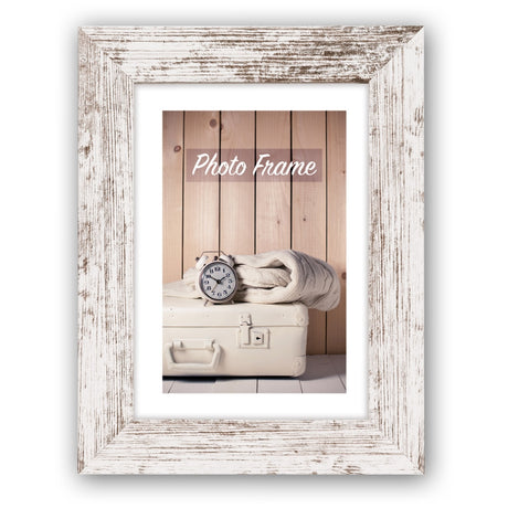 Cadre photo en bois Zep v21686 nelson 6 blanc délavé 15x20cm