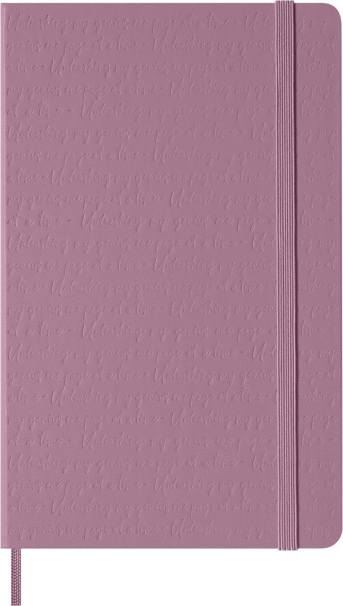 Grand carnet Moleskine - couverture rigide - vierge - rose majestueux