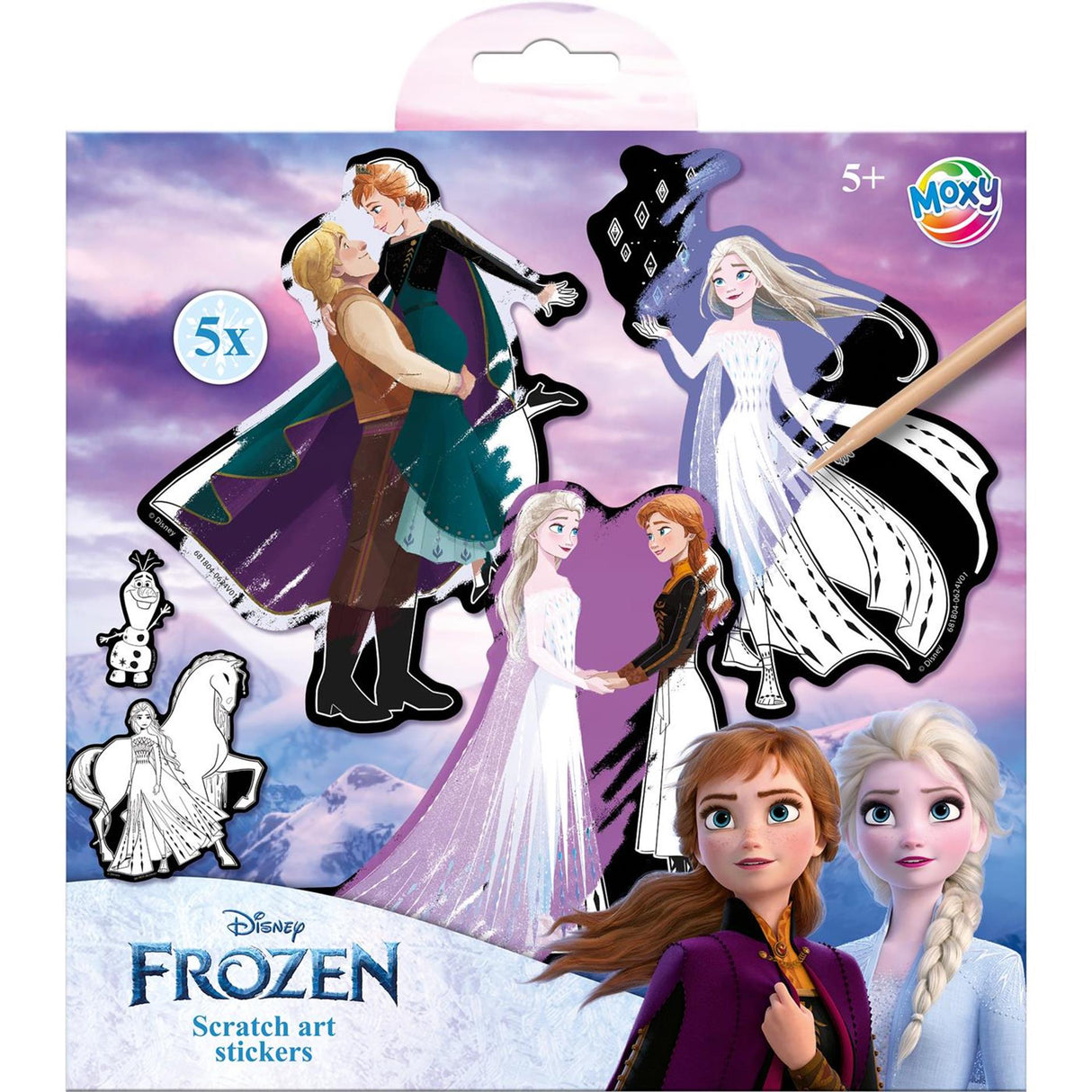 Autocollants à gratter Creative Craft Group - La Reine des Neiges, 6 pcs.