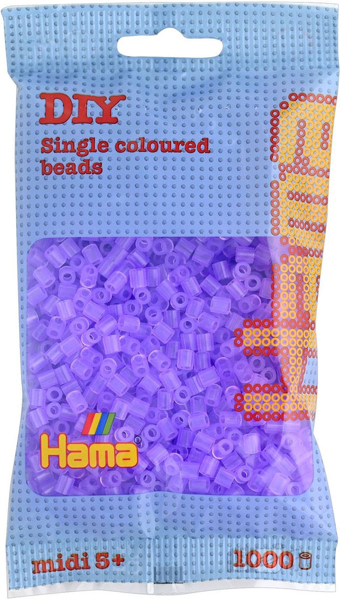 Hama perles à repasser - 1000 pièces - lilas transparent