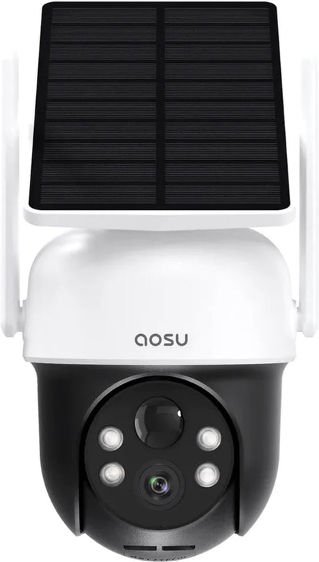 Aosu solarcam d1 classic - caméra de sécurité - image 2k - audio bidirectionnel - vue 360° suivi AI