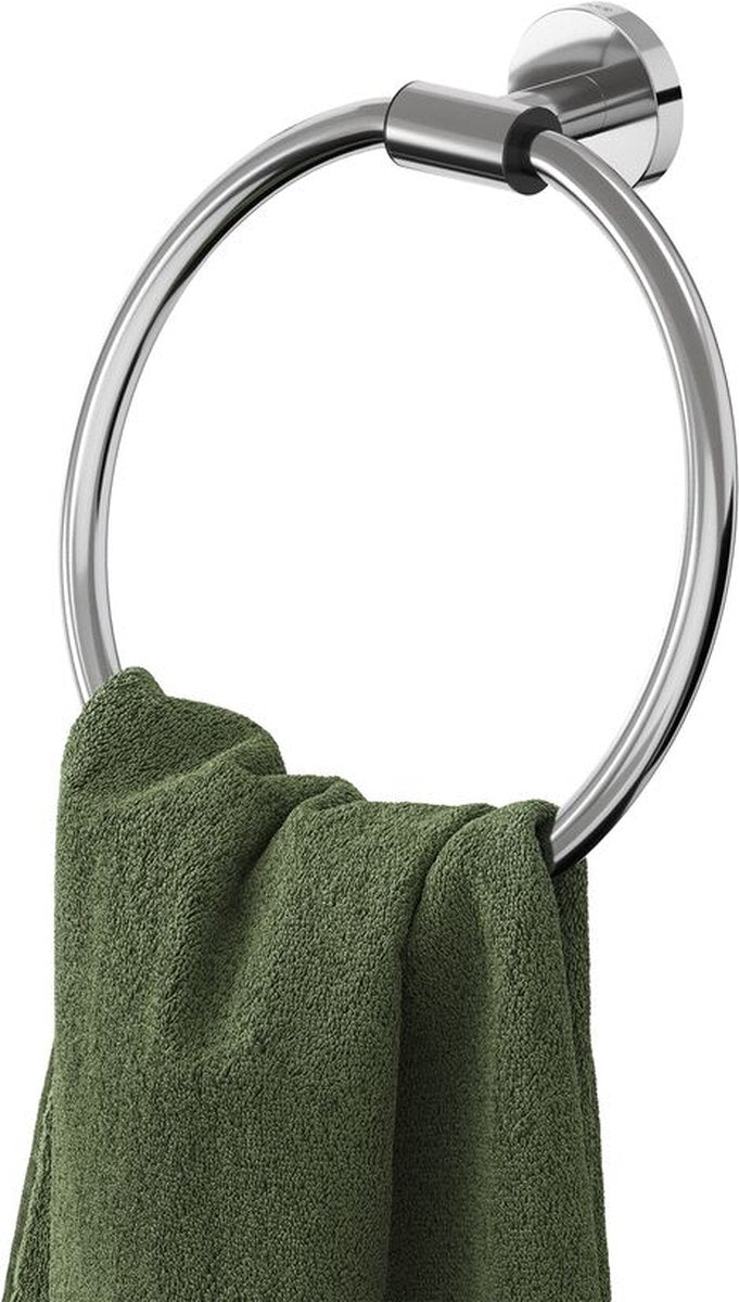 Tiger Boston - anneau porte-serviettes - porte-serviettes - sans perçage - perçage ni collage - acier inoxydable poli