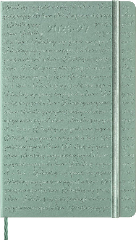 Agenda Moleskine 18 mois - 2026 27 - hebdomadaire - grand - couverture rigide - vert sauge