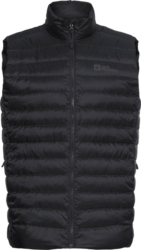 Jack wolfskin pilvi down vest m rds chauffe-corps d'extérieur pour hommes-noir
