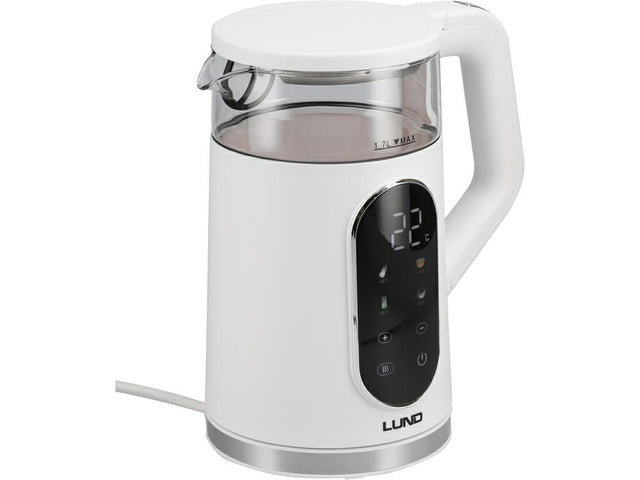 Lund elektrische ketel 1,7l witte temperatuurregeling