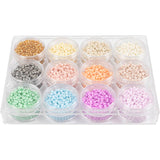 Creativ Company rocailles perles de verre rondes 3 mm couleurs pastel, 12x17 grammes
