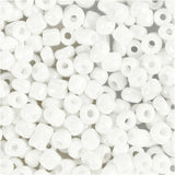 Perles de rocaille Creativ Company, d 4 mm, taille 6 0, diamètre du trou 0,9-1,2 mm, nacre blanche, 25 g 1 boîte