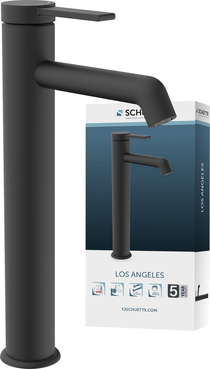 Robinet de lavabo Schutte los angeles pour lavabo en saillie | noir mat - 33116