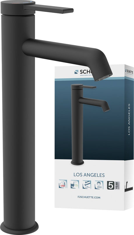Robinet de lavabo Schutte los angeles pour lavabo en saillie | noir mat - 33116