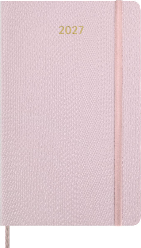 Agenda Moleskine 12 mois - 2027 - précieux éthique - hebdomadaire - grand - mamba - rose