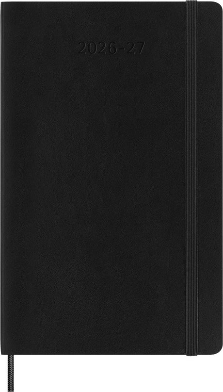 Agenda Moleskine 18 mois - 2026 27 - hebdomadaire - grand - couverture souple - noir