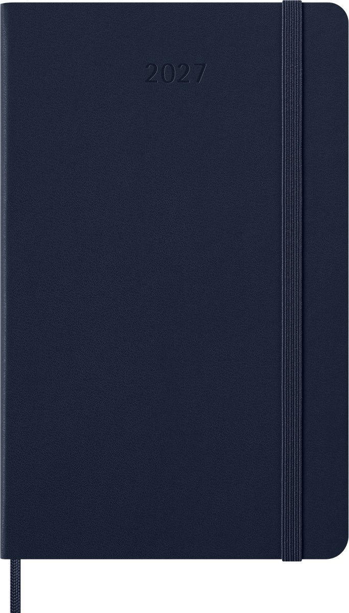 Agenda Moleskine 12 mois - 2027 - quotidien - grand - couverture rigide - bleu saphir