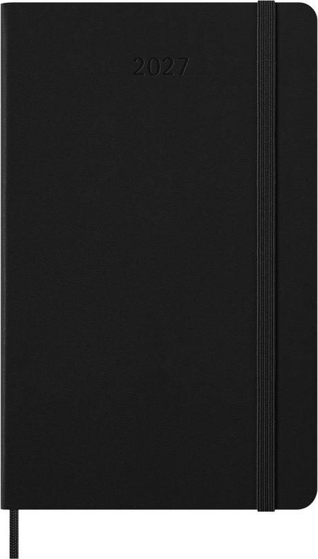Agenda Moleskine 12 mois - 2027 - hebdomadaire - vertical grand - couverture rigide - noir