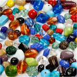 Perles en verre Creativ Company, taille 7-18 mm, diamètre du trou 1 mm, env. 600 pièces, différentes couleurs, 1000 g 1 boîte