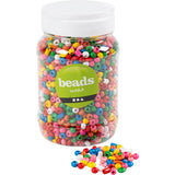 Perles en bois Creativ Company, d 5-8 mm, diamètre du trou 1,5 mm, env. 2170 pièces, différentes couleurs, 175 gr, 400 ml 1 seau
