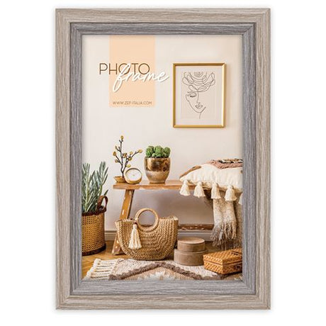 Zep - cadre photo en bois Zara a en gris marron pour photo 20x25 cm - vz681a