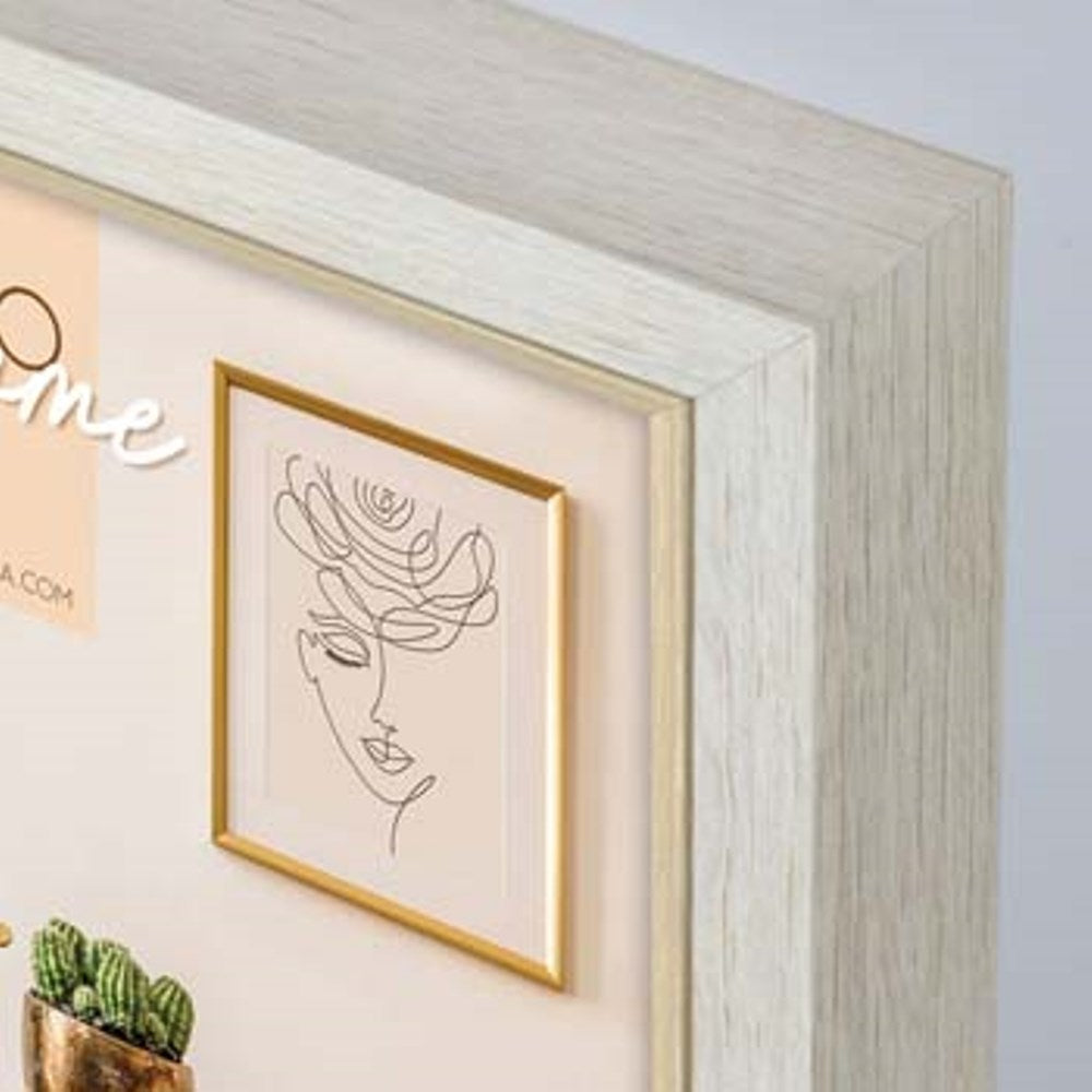 Zep - cadre photo en bois Zara C marron crème pour photo 13x18 cm - vz657c
