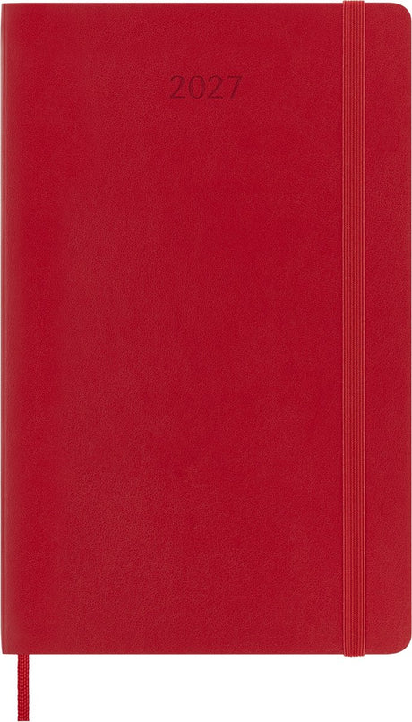 Agenda Moleskine 12 mois - 2027 - quotidien - grand - couverture souple - rouge