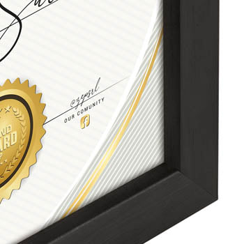 Zep v4729b certificat noir 29,7x42 cm