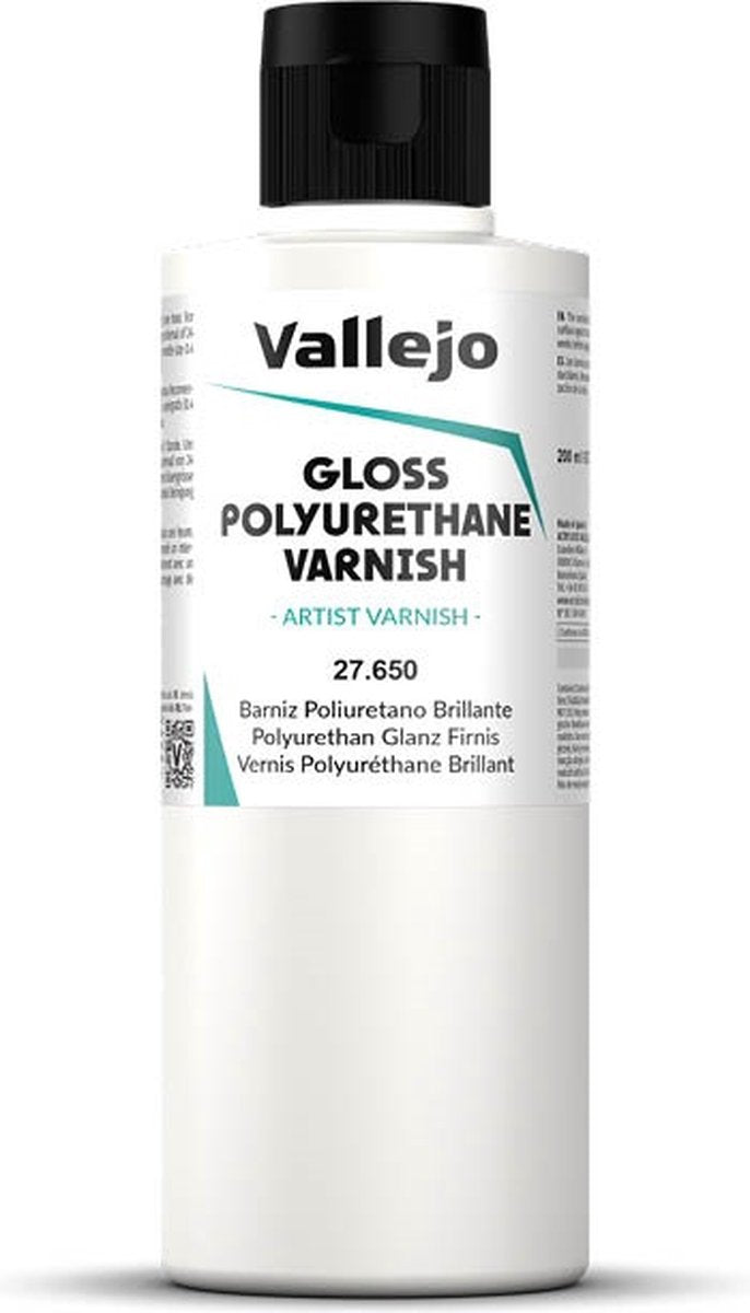 Peinture hobby Vallejo - 27650 vernis polyuréthane brillant - flacon de peinture - 200 ml