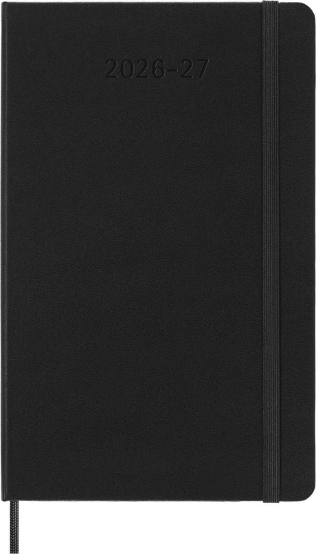 Agenda Moleskine 18 mois - 2026 27 - hebdomadaire - grand - couverture rigide - noir