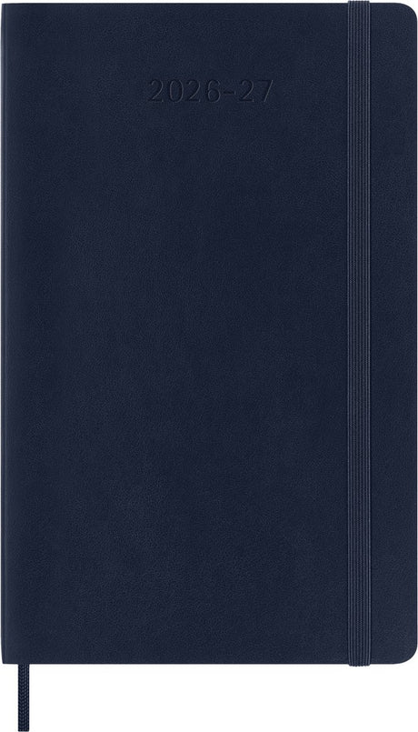 Agenda Moleskine 18 mois - 2026 27 - hebdomadaire - grand - couverture souple - bleu saphir