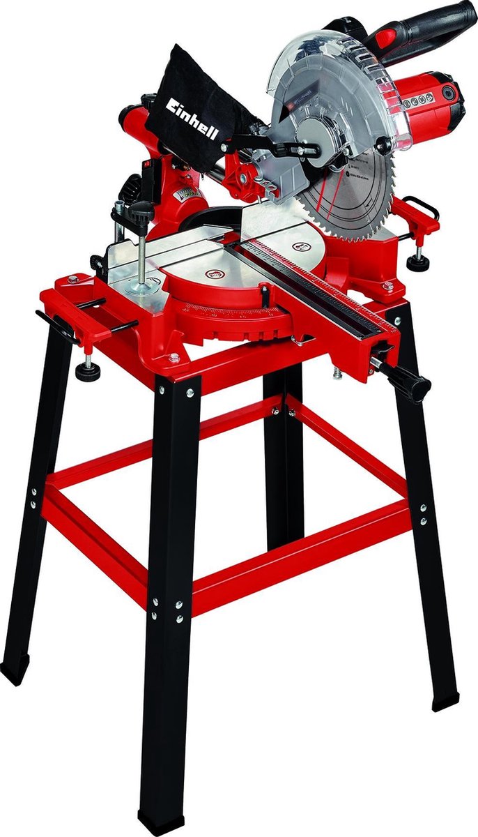 Scie à onglets radiale électrique Einhell tc-sm 2531 2 h - 1900 w - ø254 mm - avec laser - incl. socle - y compris Lame de scie 48 dents