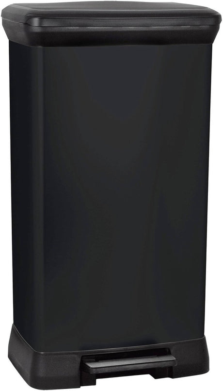 Poubelle Curver Decobin - 50l - 39x29x72 cm - noir