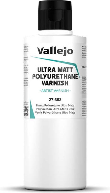 Peinture hobby Vallejo - 27653 vernis polyuréthane ultra mat - flacon de peinture - 200 ml