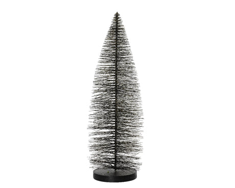 Sapin de Noël Decoris 30cm noir avec or