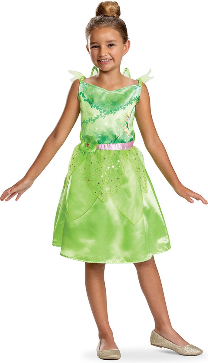 Déguisement Disney - Fée Clochette, robe fée clochette classique, taille s (5 - 6 ans), fille
