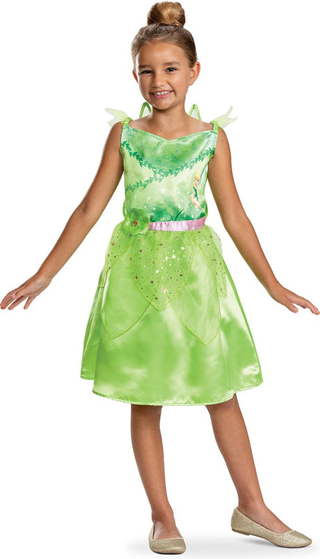 Déguisement Disney - Fée Clochette, robe fée clochette classique, taille s (5 - 6 ans), fille