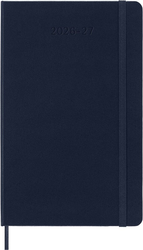 Agenda Moleskine 18 mois - 2026 27 - hebdomadaire - grand - couverture rigide - bleu saphir