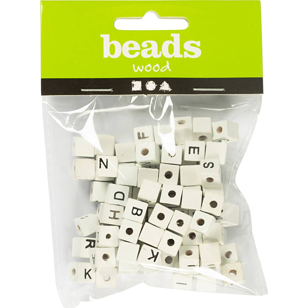 Creativ Company Letter Beads White A-Z, 92st.