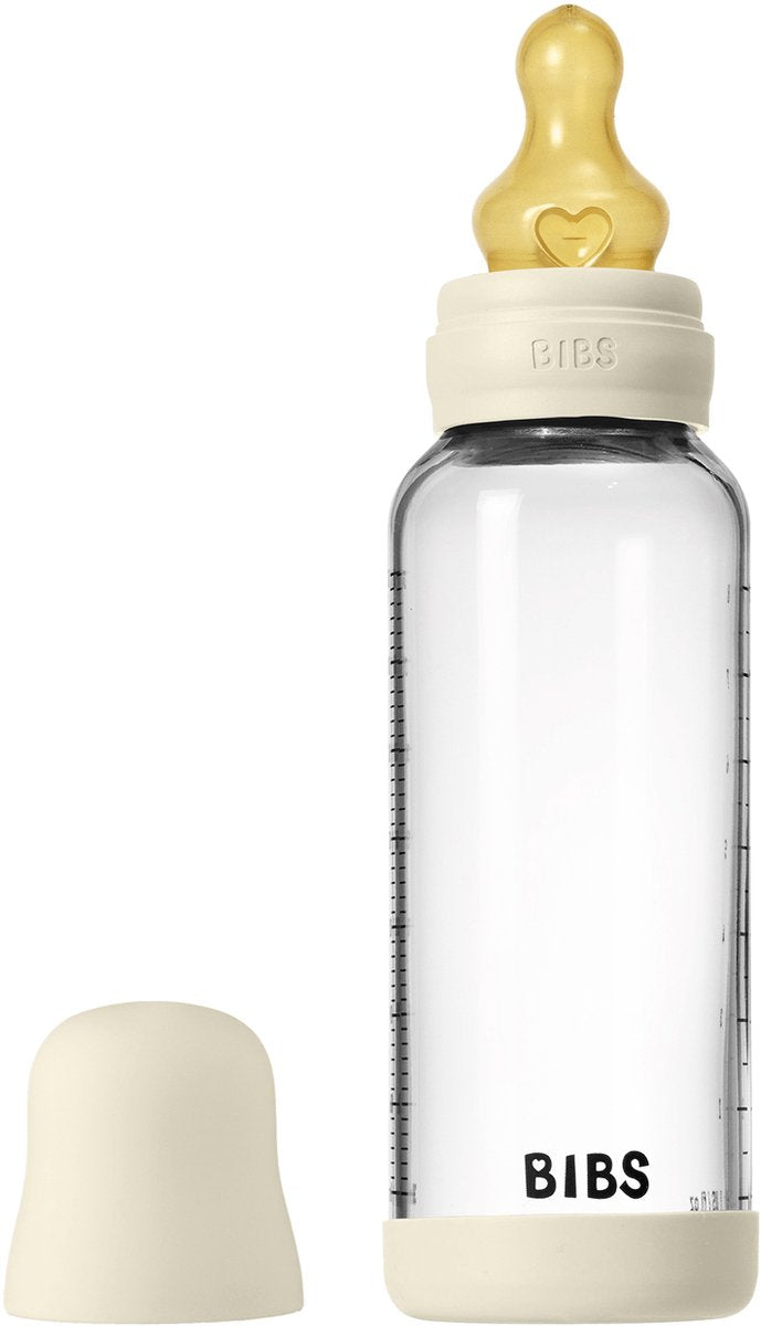 Flacon Bibs - débit moyen - 240 ml - latex de verre - ivoire