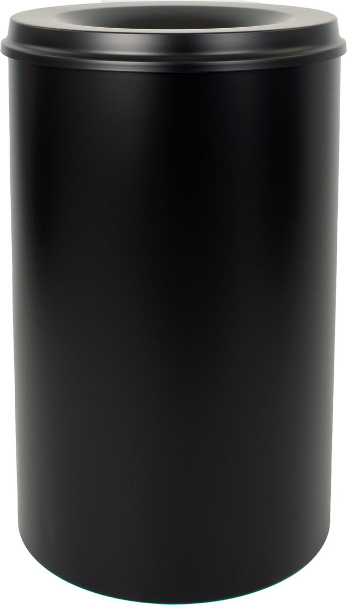 V-part - vlamdovende papierbak 110 ltr - steel - zwart