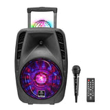 Boombox Idance avec lumière, roues et micro