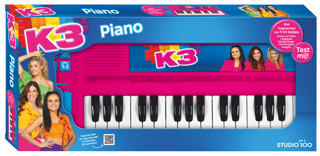Instrument jouet K3 - piano avec batterie - avec fragments de 5 chansons - piles incluses