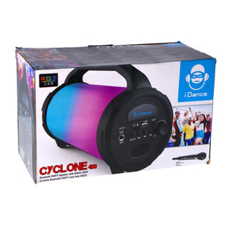 Ensemble de karaoké Idance cyclone400bk - Enceinte de fête Bluetooth avec éclairage LED disco - avec microphone