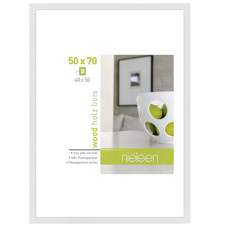 Nielsen design cadre photo nielsen 8988032 apollon blanc 50x70 40x50 cm