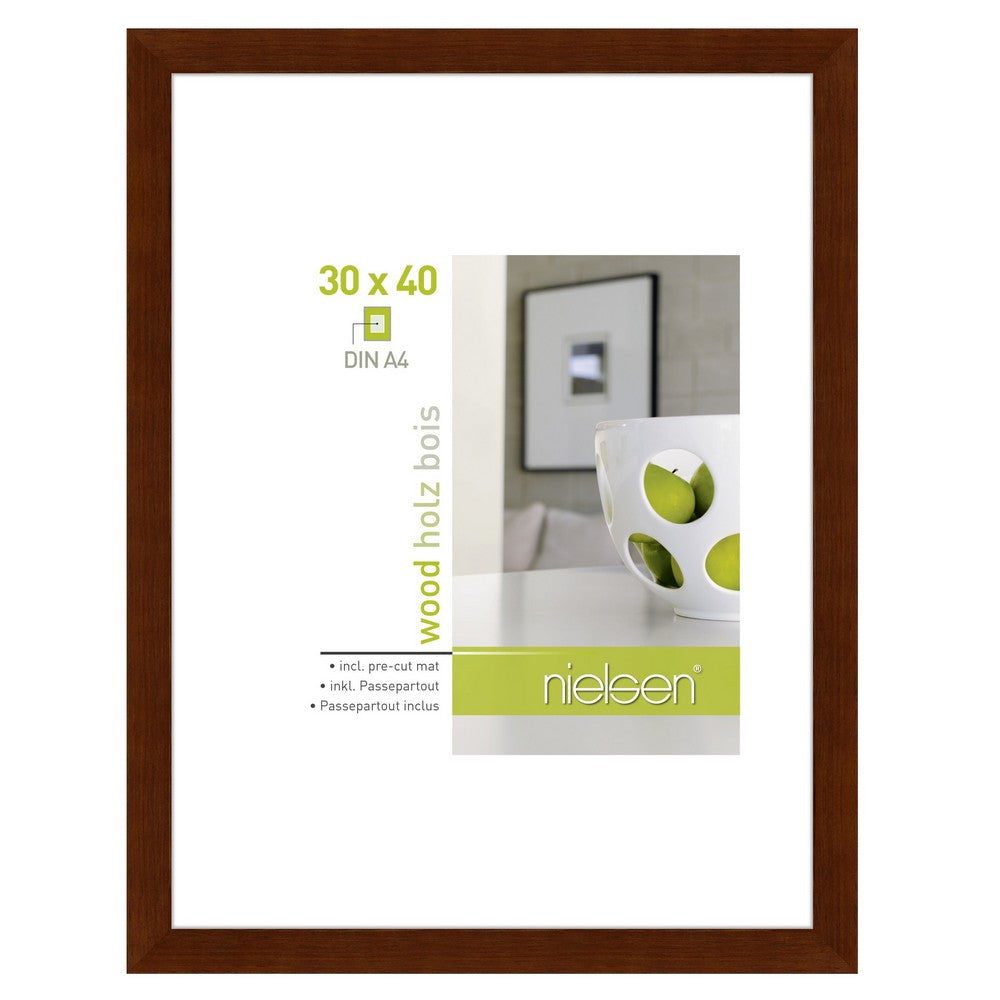 Nielsen design cadre photo nielsen 8988019 apollon wengé 30x40 21x29,7 cm