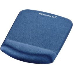 Tapis de souris avec repose-poignet, en peluche, bleu, 200 g